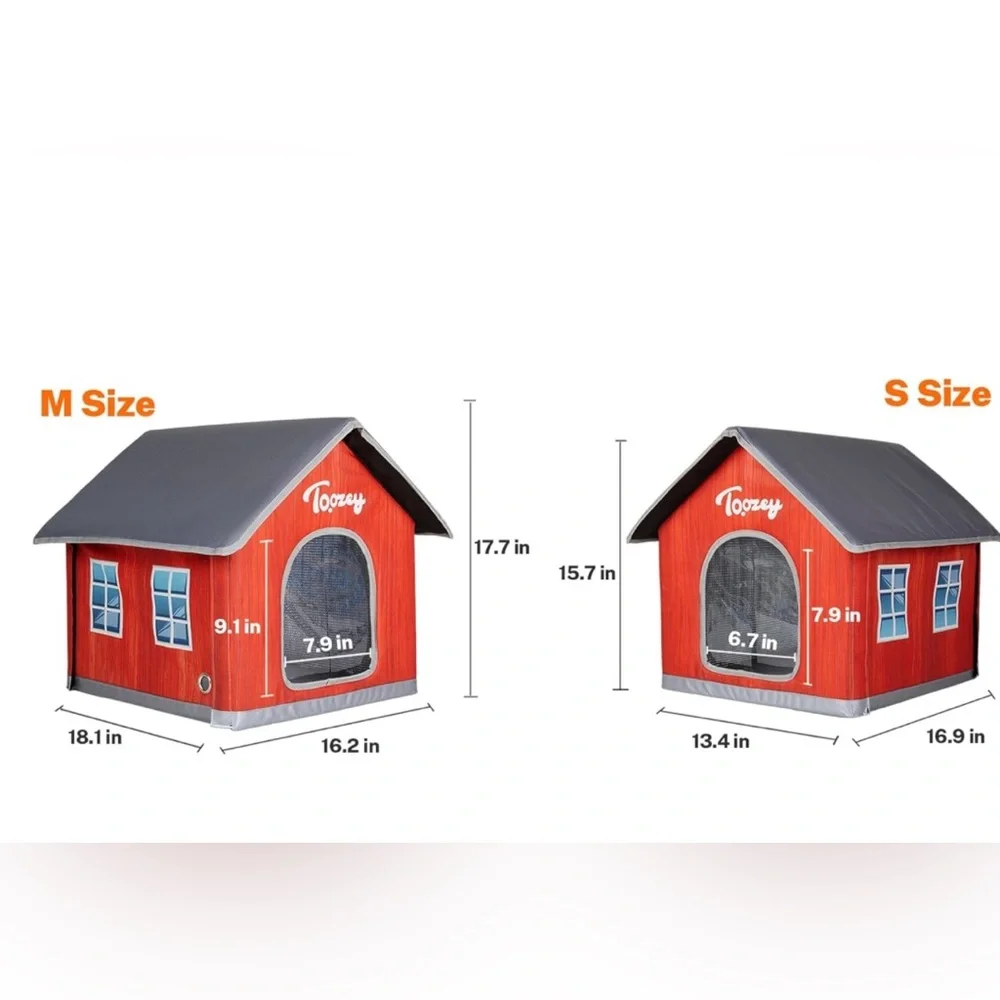 Toozey Heated Outdoor Cat House with Insulated Aluminum, 100% Waterproof